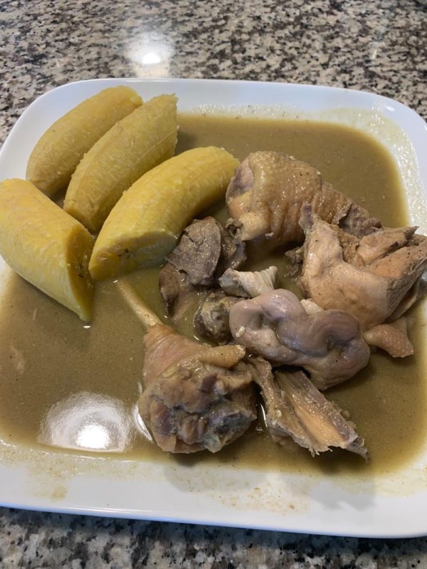 Pepper Soup Chicken with Plantains